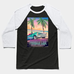 Paradise Cove,Malibu,California vintage travel poster. Baseball T-Shirt